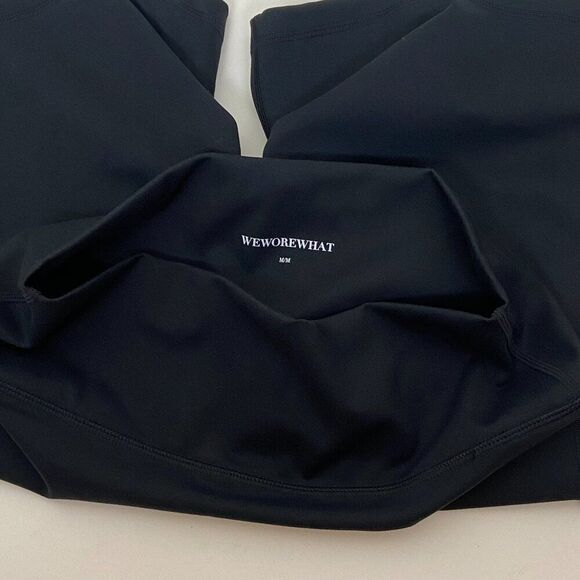 New WeWoreWhat Black Cut Out High Waist Biker Shorts Revolve, Size M - Picture 12 of 14